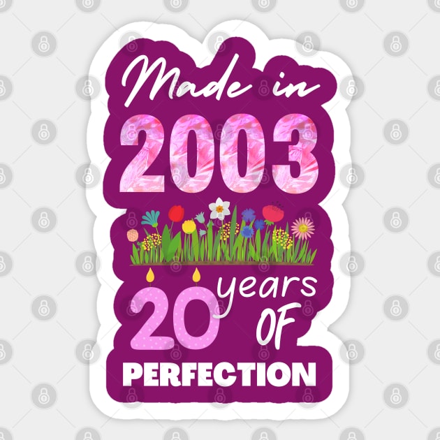 20th Birthday - Happy Birthday On Turning 20 Sticker by Dippity Dow Five